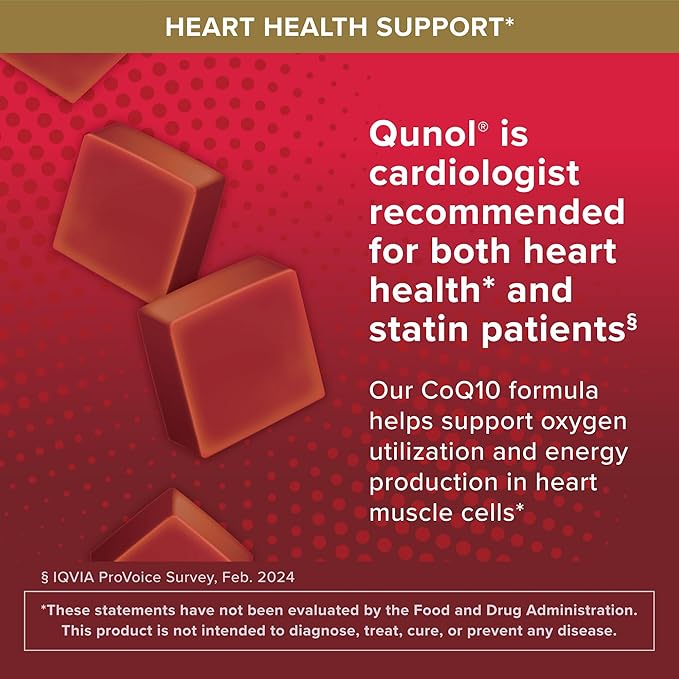 Qunol CoQ10 200mg Soft Chews, Extra Strength & Ultra High Absorption Coenzyme Q10 Supplement, #1 Cardiologist Recommended Supplement for Heart Health, 90 Count