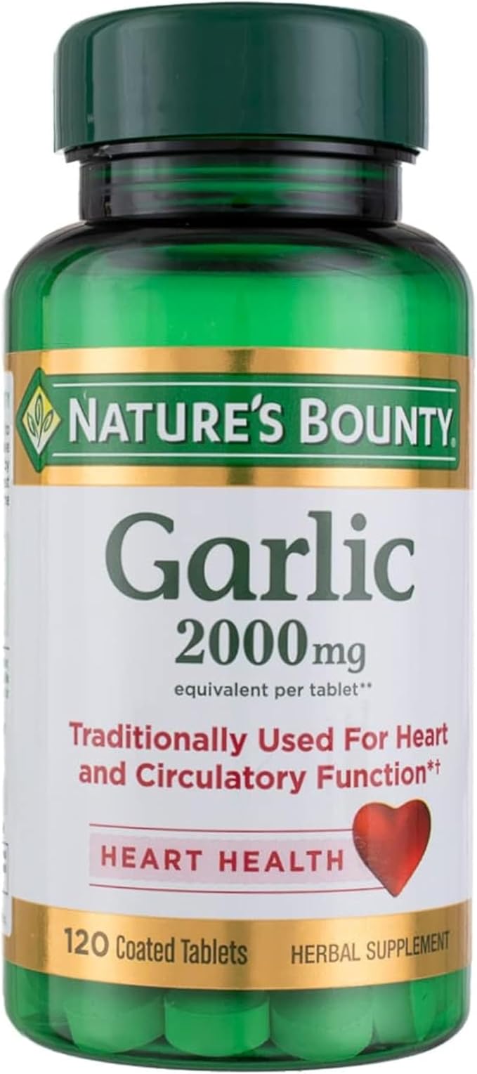 Nature's Bounty Garlic 2000mg, Tablets 120 ea (Pack of 6)
