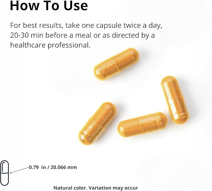 Turmeric Capsules - High Potency Turmeric Curcumin Capsules with Ginger & Black Pepper - Joint Support - 60 Capsules