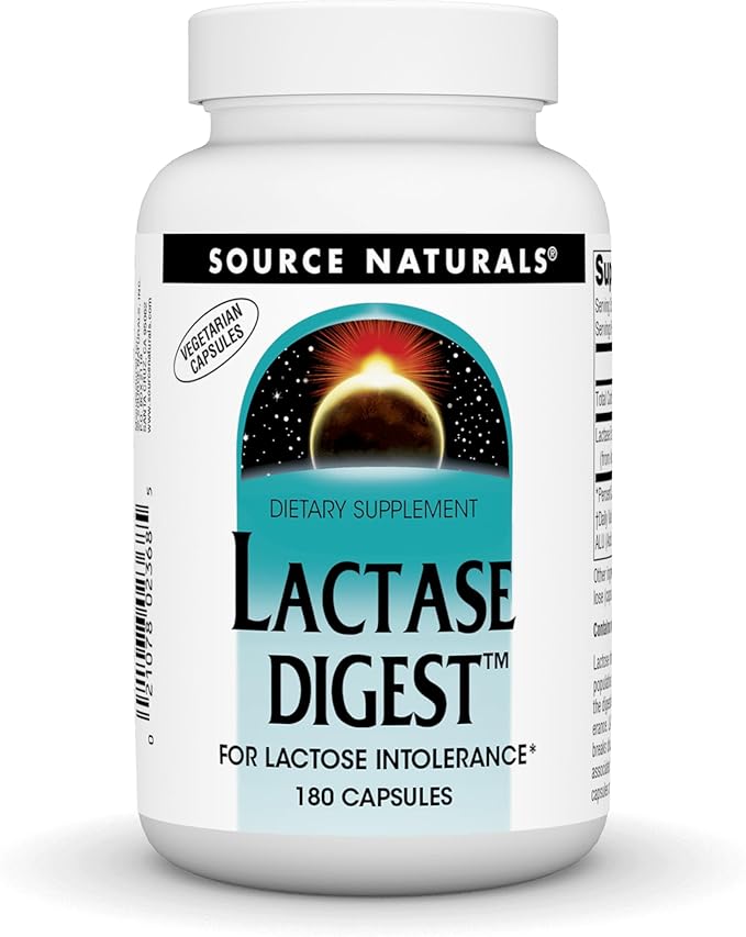 Source Naturals Lactase Digest, for Lactose Intolerance* - 180 Capsules