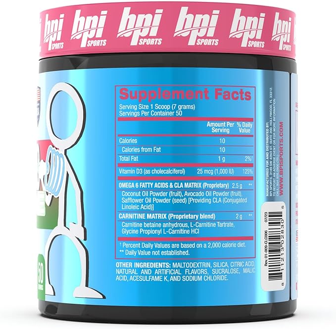 BPI Sports CLA+Carnitine–Conjugated Linoleic Acid–Weight Loss Formula –Metabolism, Performance, Lean Muscle–Caffeine Free–For Men & Women–Watermelon Freeze–50 servings – 12.34 oz.(Packaging May Vary)