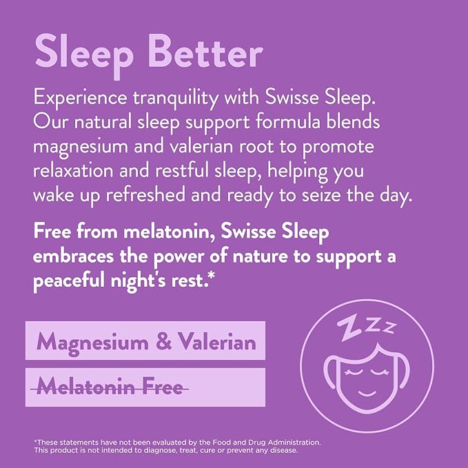 Swisse Sleep Valerian Root Capsules | Valerian Root Extract + Magnesium + Licorice + Hops | Melatonin Free Herbal Sleep Supplement | Helps Relieve Nervous Tension | 120 Tablets