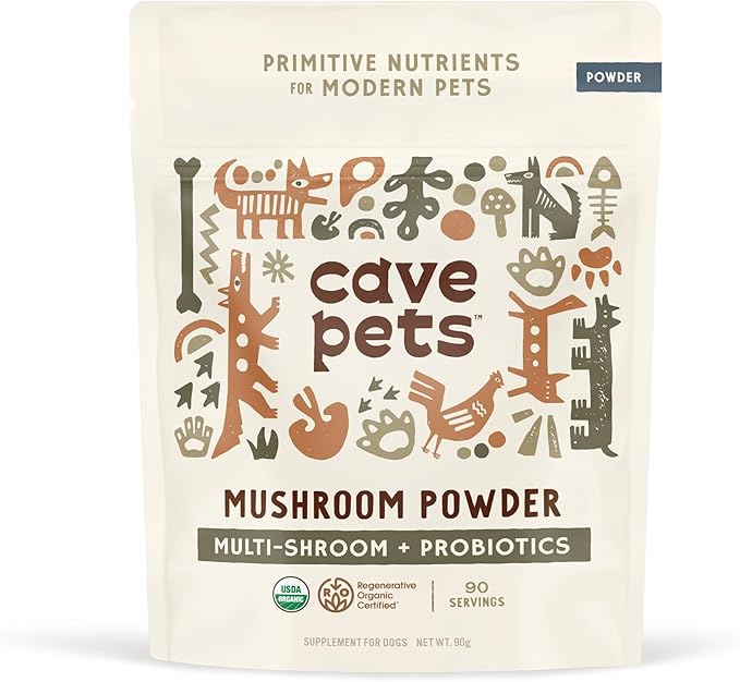 Super Blend Powder, Dog Probiotic Supplement for Immunity and Digestive Health Support, Multi-Shroom & Probiotics, 90 Servings
