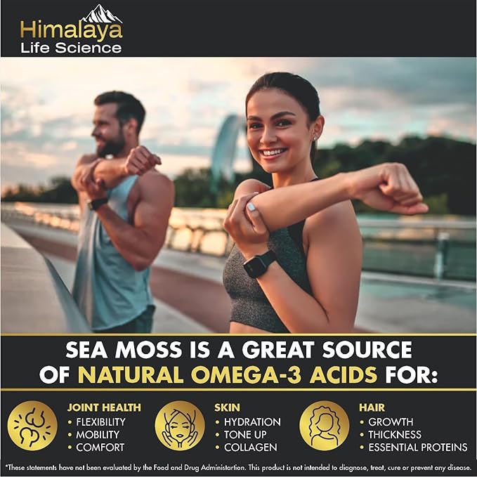 Sea Moss Black Seed Oil Bladderwrack Burdock Capsules. Ashwagandha, Turmeric, Vitamin C, Vitamin D3 with Elderberry Manuka Dandelion Yellow Dock Iodine- 90 Count, All-in-1