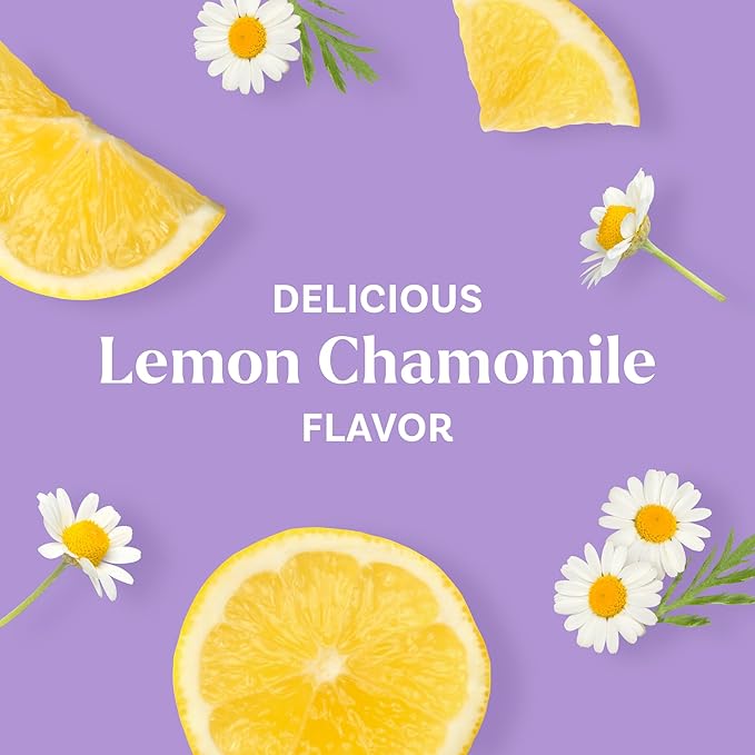 Natrol Sleep + Restore Calming Drink Mix with Magnesium Glycinate, Magnesium Sleep Aid, Melatonin-Free, Lemon Chamomile, 10 Stick Packs