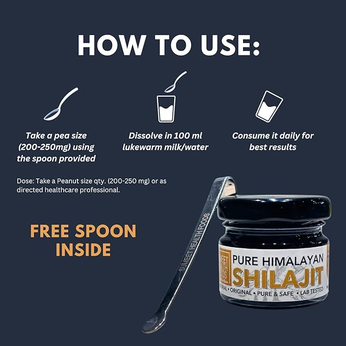 SHF Himalayan Shilajit Resin 30g, Pure Organic Potent Gold Grade Himalayan Shilajit Resin, Energy & Immune Support, Natural Source of Fulvic Acid & 85+ Trace Minerals for Men & Women 30g