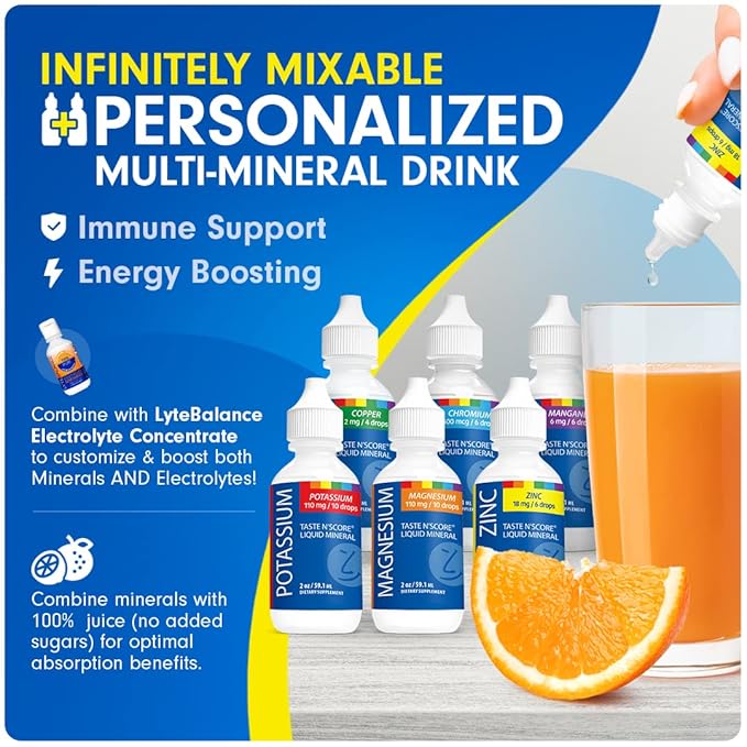 Taste N' Score Zinc Liquid Ionic Mineral Supplement; 100% Pure; 18 mg; 118 Servings