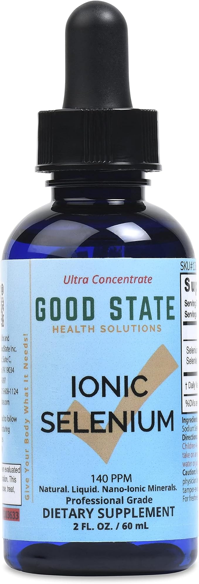 Good State Liquid Ionic Minerals - Selenium Ultra Concentrate - (10 drops equals 70 mcg) (100 servings per bottle)