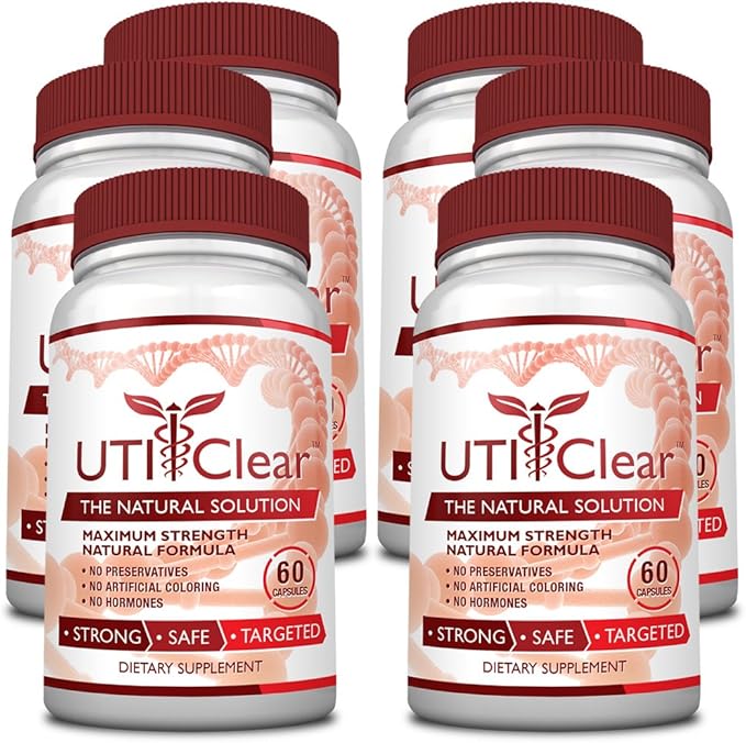 UTI Clear - Urinary Tract Support- 100% Pure Key Ingredients – Cranberry, Lingonberry, D-Mannose, Berberine & Uva Ursi - 1 Bottle
