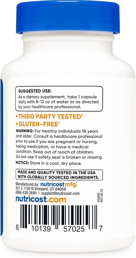 Nutricost PQQ (Pyrroloquinoline Quinone) 20mg, 30 Capsules - Vegetarian Capsules, Non-GMO, Gluten Free