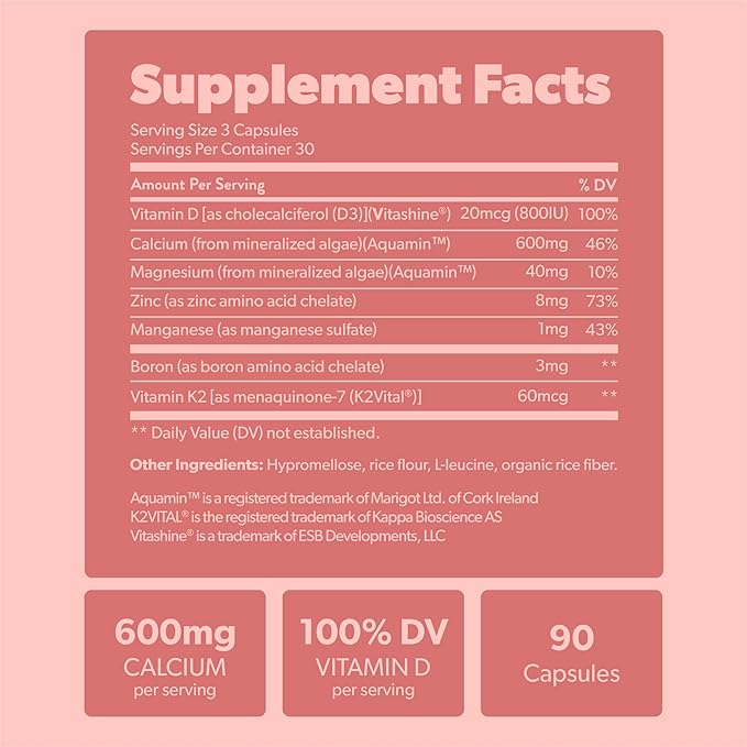 Vegan Omega 3 180 Softgels & Algae Calcium Bundle - Plant Based DHA & EPA Fatty Acids, Calcium Supplement from Red Algae with Vitamin K2 & D3, Magnesium, Zinc, Boron, Mineral Complex