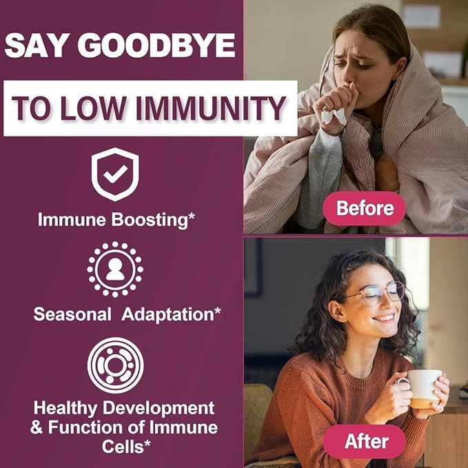 10-In-1 Immune Gummies with Multivitamins, 100% Daily Zinc, Vitamin C & D3 Immunity Supplement + Echinacea, Sambucus Elderberry, Turmeric, Magnesium - Immune Support, Overall Health, Sugar Free, 60Cts