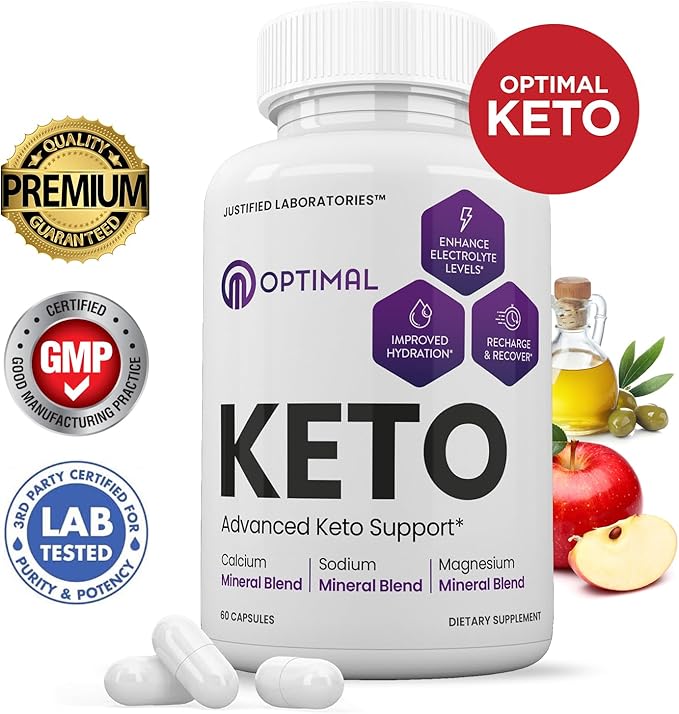 (10 Pack) Optimal Keto Pills 1275MG New & Improved Formula Contains Apple Cider Vinegar Extra Virgin Olive Oil Powder Green Tea Leaf 600 Capsules
