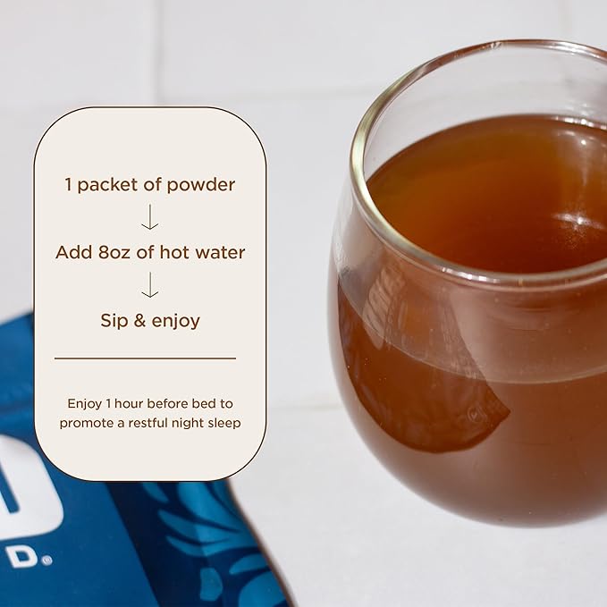 Laird Superfood Sleep & Recover, Bedtime Powdered Drink Mix Calming Supplement to Support Relaxation and Sleep with Tart Cherry and Chamomile, 0.3 Oz Packet, Pack of 10