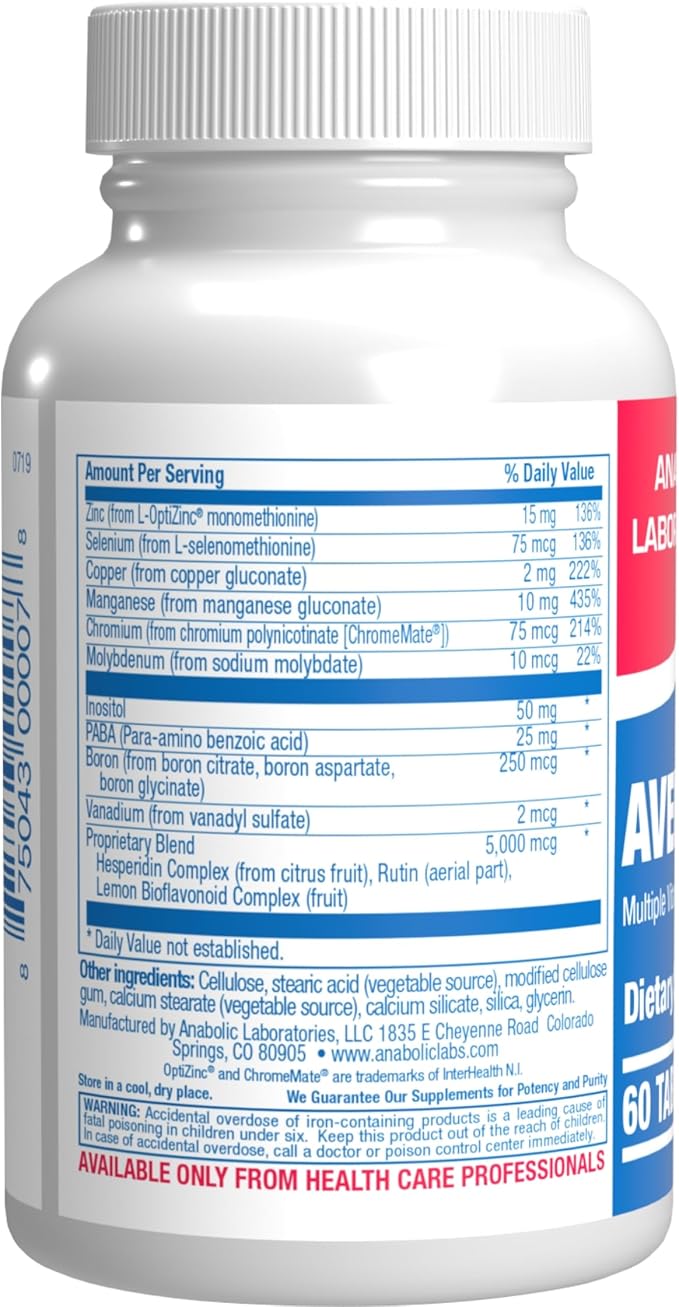 Anabolic Laboratories Aved Multi - 60 Tablets - Daily Multi Vitamin for Men and Women