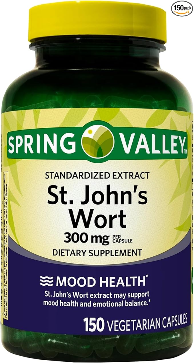 St. John's Wort, 150 Vegetarian Capsules, Mood Improvement Dietary Supplement