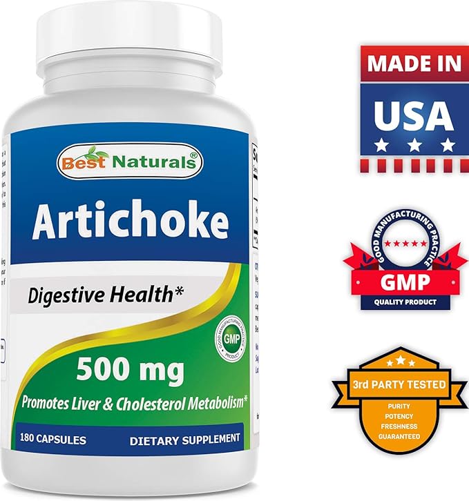 Best Naturals Artichoke Extract 1000 mg Per Serving- 3rd Party Lab Tested - 180 Capsules