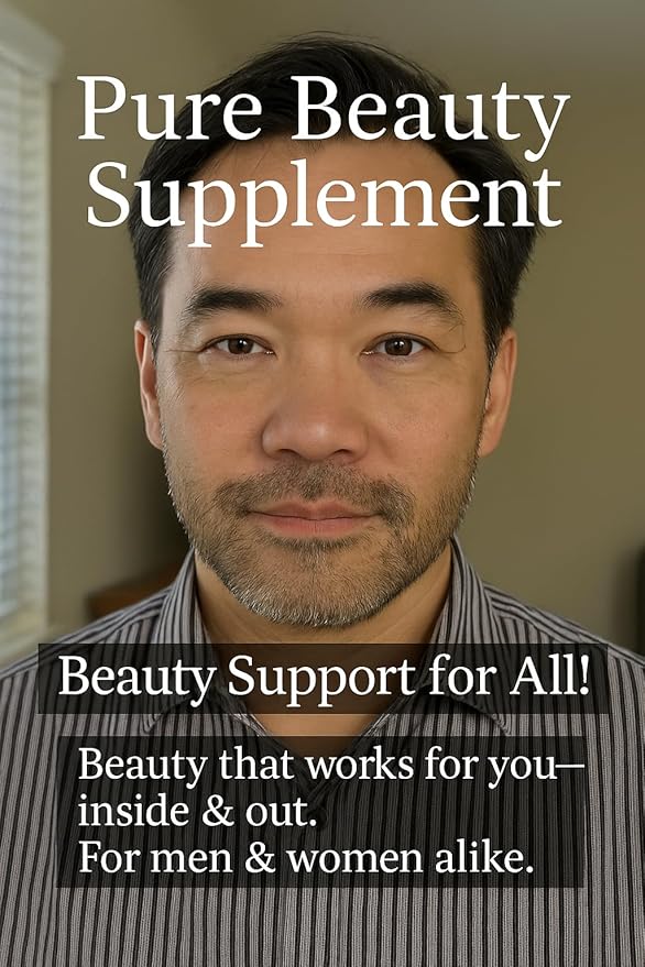 Pure Beauty by LL Supplement – Pharmacist-Formulated Anti-Aging Collagen, NR, Resveratrol, Hyaluronic Acid, CoQ10 – Glow, Hydrate, Renew from Within – 60 Capsules