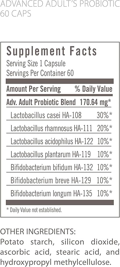 Flora Advanced Adult's Probiotic - Daily Probiotic for Ages 55 & Up - Supports Gut & Digestive Health - 34 Billion CFU - Keep Chilled - Vegetarian & Gluten-Free - 60 Capsules