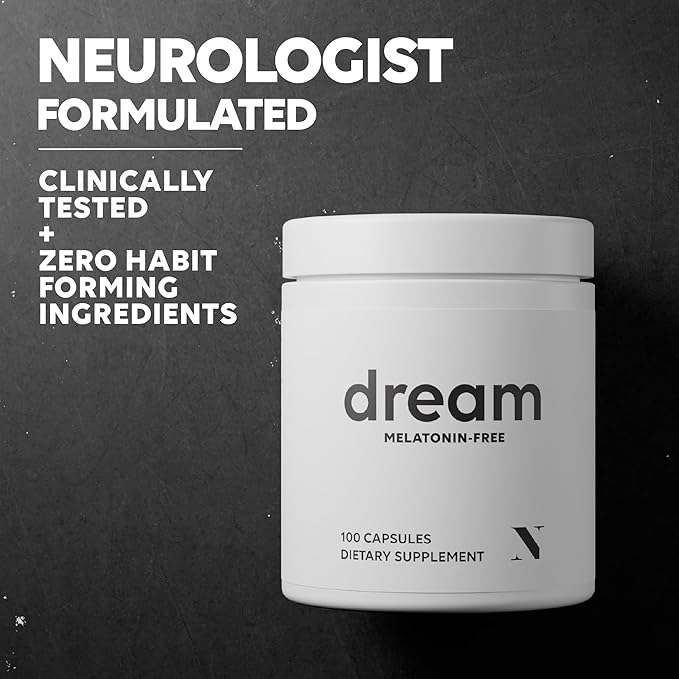 Newt's Sleep Aid | Magnesium Threonate, Apigenin & Theanine | Natural Melatonin-Free Non-Habit Forming Sleeping Pills for Deep Sleep Super Calm & Stress Relief | 100 Capsules for All Ages | Dream
