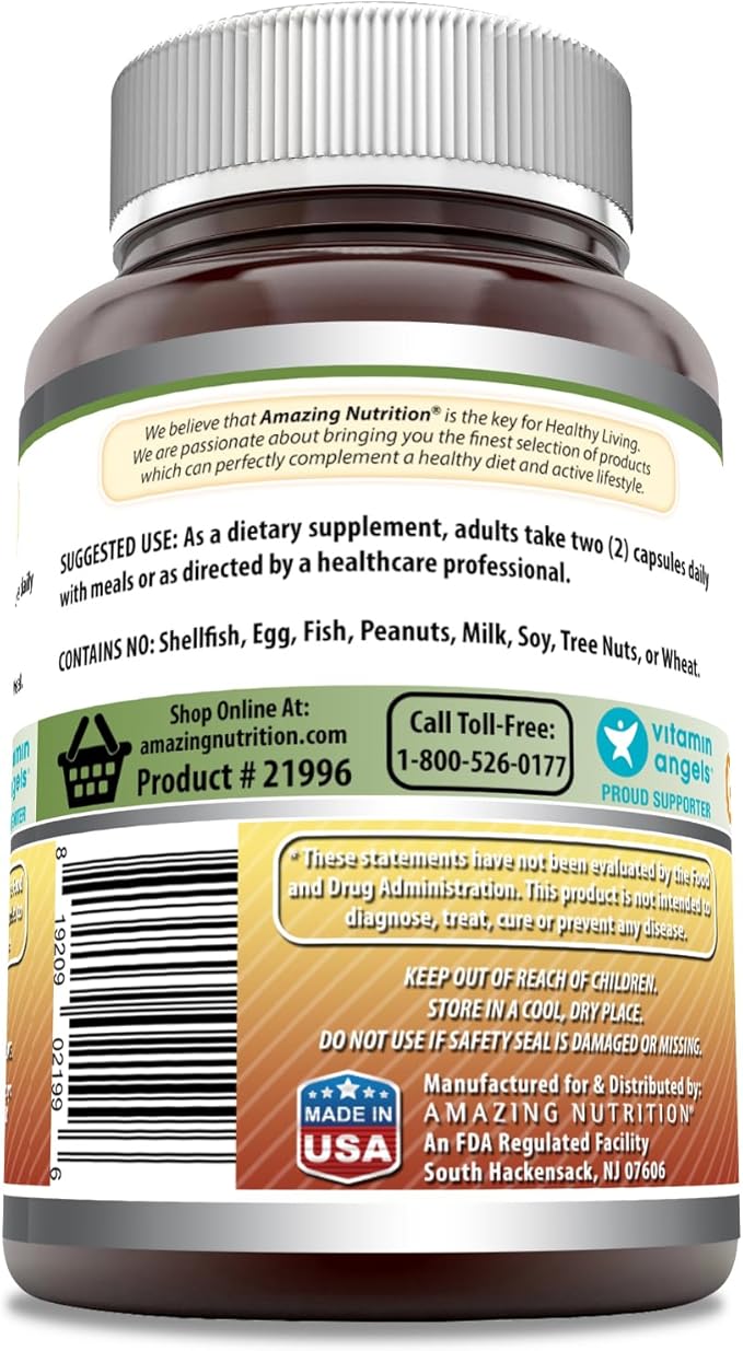 Amazing Formulas Ginseng Complex 1000mg of 4:1 Korean Ginseng Extract, Capsules Supplement | Non-GMO | Gluten Free | Made in USA (240 Count)