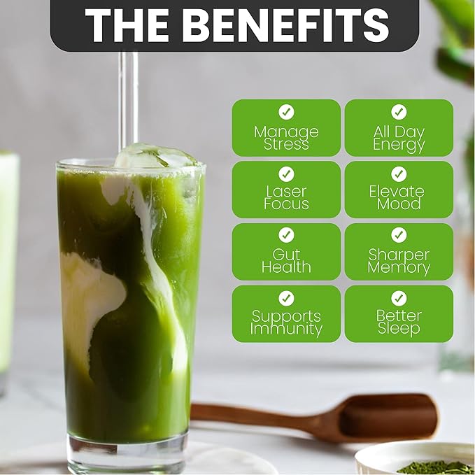 Organic Ceremonial Mushroom Matcha Certified Pesticide-Free Grass-Fed Collagen Types I & III 8 Fruiting Body Mushrooms Tested for Beta-Glucans Focus Digestion & Immunity 30 Servings