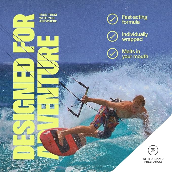 Travel + Defense | Fast Melt Pre + Probiotic for Immune Health While Traveling - Tropical Flavor, 30 Powder Sachets