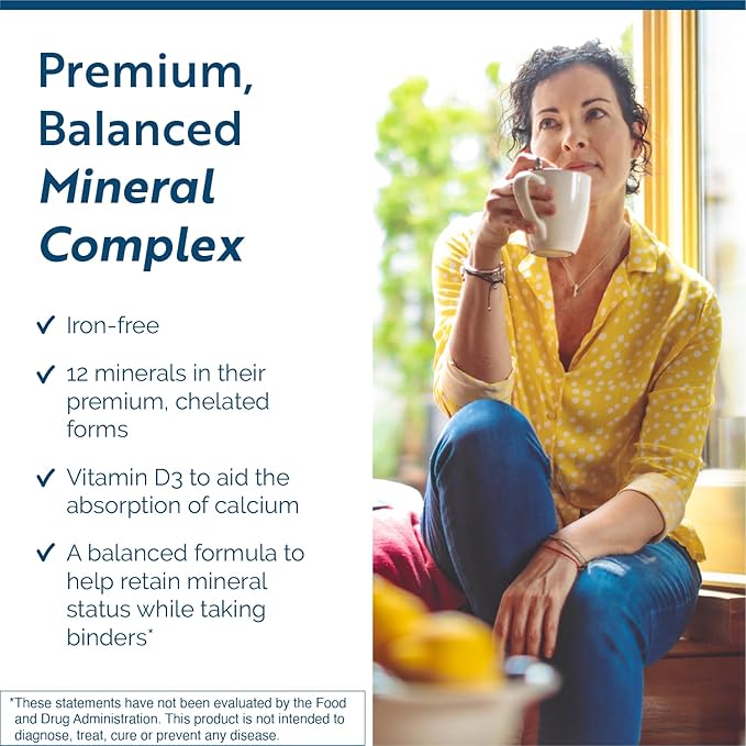Researched Nutritionals Core Minerals - Iron-Free Multi Minerals Supplement with Vitamin D3 & Trace Minerals to Support Bone Strength, Thyroid & Brain Health (120 Capsules)
