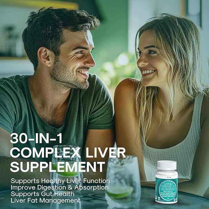 Fat Burner for Men Women & Liver Cleanse Detox Supplement, Weight Loss Appetite Suppressant, Liver Health Support with Milk Thistle Dandelion Root & Artichoke