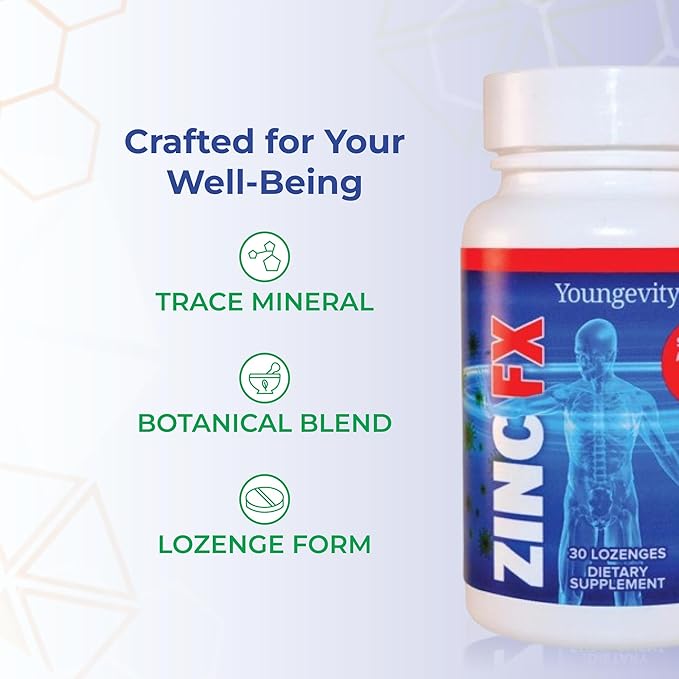 Youngevity Zinc Fx - Zinc + Trace Minerals + Elderberry + Astragalus - Immune Support Chewable - Highly Absorbable - Delicious - 30 Count (Pack of 1)