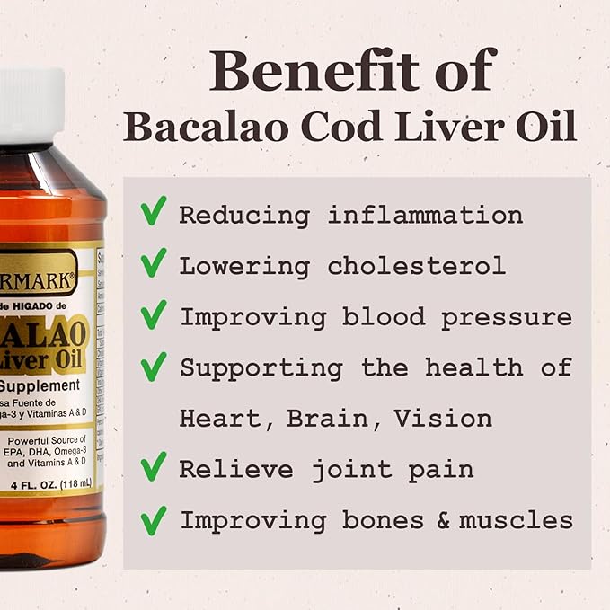 Pharmark Aceite De Higado De Bacalao Cod Liver Oil (8 Ounce)