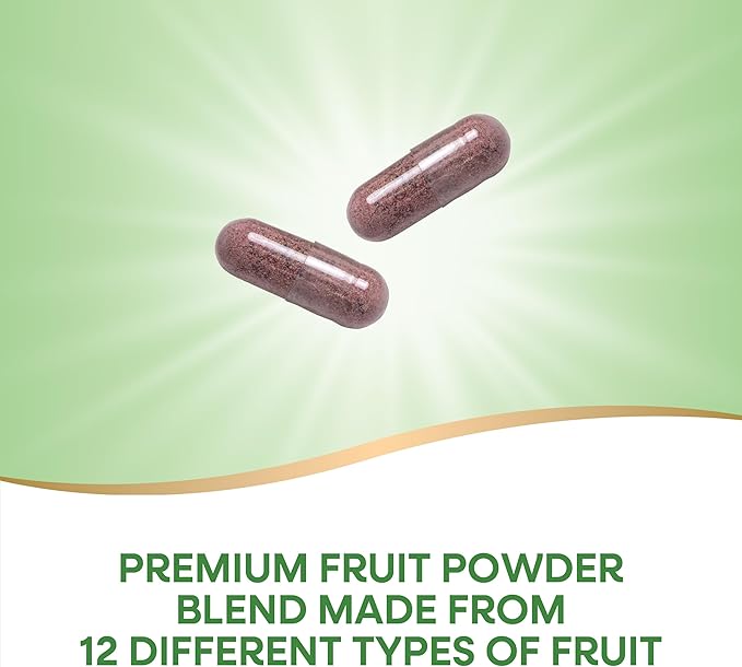 Nature's Way Orchard Fruits, Fruit Powder Blend, Contains 12 Different Fruits, 900mg Per 2-Capsule Serving, 60 Capsules (Packaging May Vary)