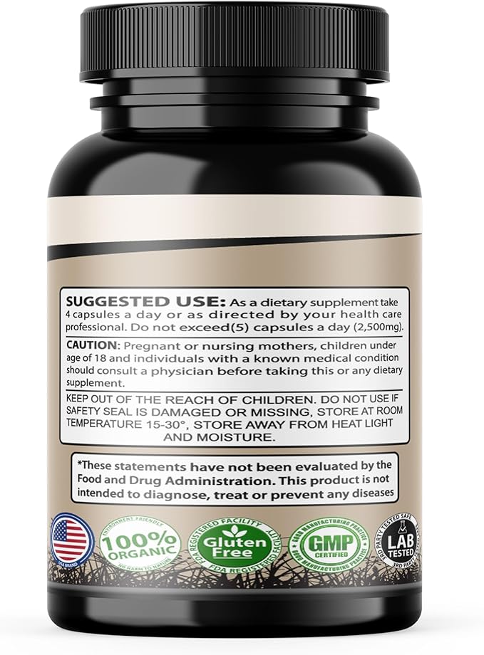 Grass Fed Desiccated Beef Liver Capsules (120 Pills, 500mg Each) - Natural Iron, Vitamin A, B12 for Energy - Humanely Pasture Raised Undefatted Without Hormones or Chemicals