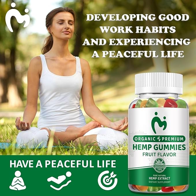 (3 Pack) Hemp Gummies for Pain Sleep Anxiety 100% Natural Pure Extra Strength Organic Hemp Oil Extract Edible Vegan Low Sugar Hemp Gummy for Adults
