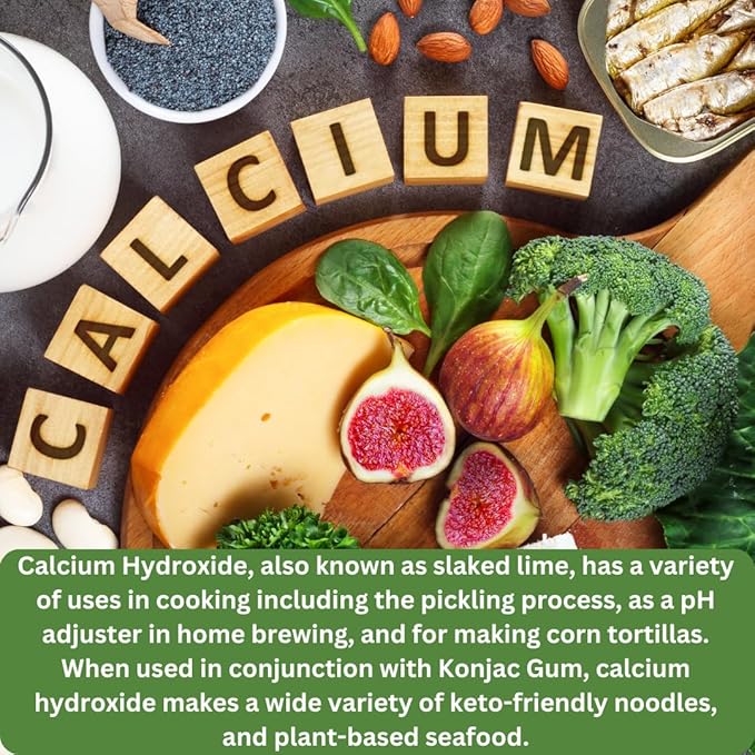 100% Natural Calcium Hydroxide Powder for Food & Cosmetics 227 GMS / 0.5 LBS