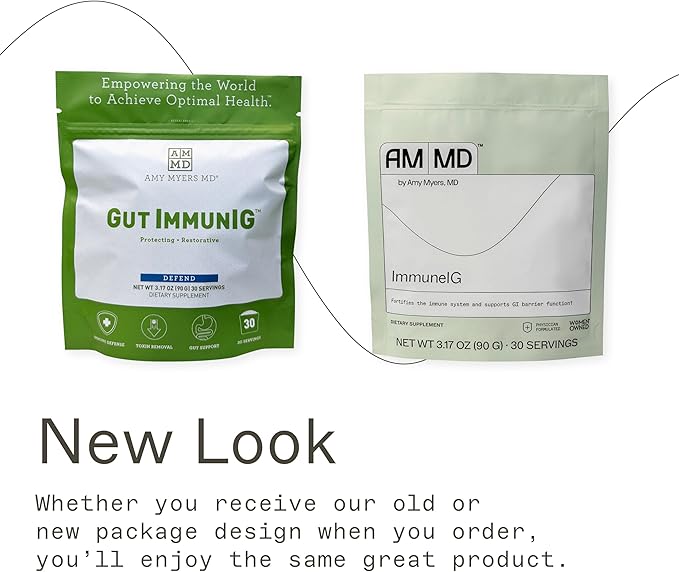 Amy Myers MD Gut ImmunIG - Gut Supplement for Gut Health - Digestive Health Supplement for Immune System Support - Immunoglobulin Powder Aids Healthy Gut Function - 90g (30 Servings)