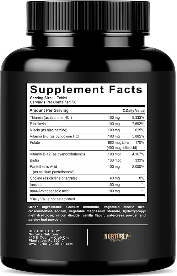 Magnesium and Vitamin B Complex - Magnesium Citrate 500MG - B Vitamins B1,B2,B3,B5,B6,B7,B9,B12 and Biotin - Muscle Relaxatio, Sleep and Energy, Immunity and Mood Support