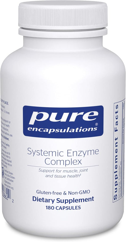 Pure Encapsulations Systemic Enzyme Complex - Supports Muscle Recovery & Joint Health - for Immune Health* - Gluten Free & Non-GMO - 180 Capsules