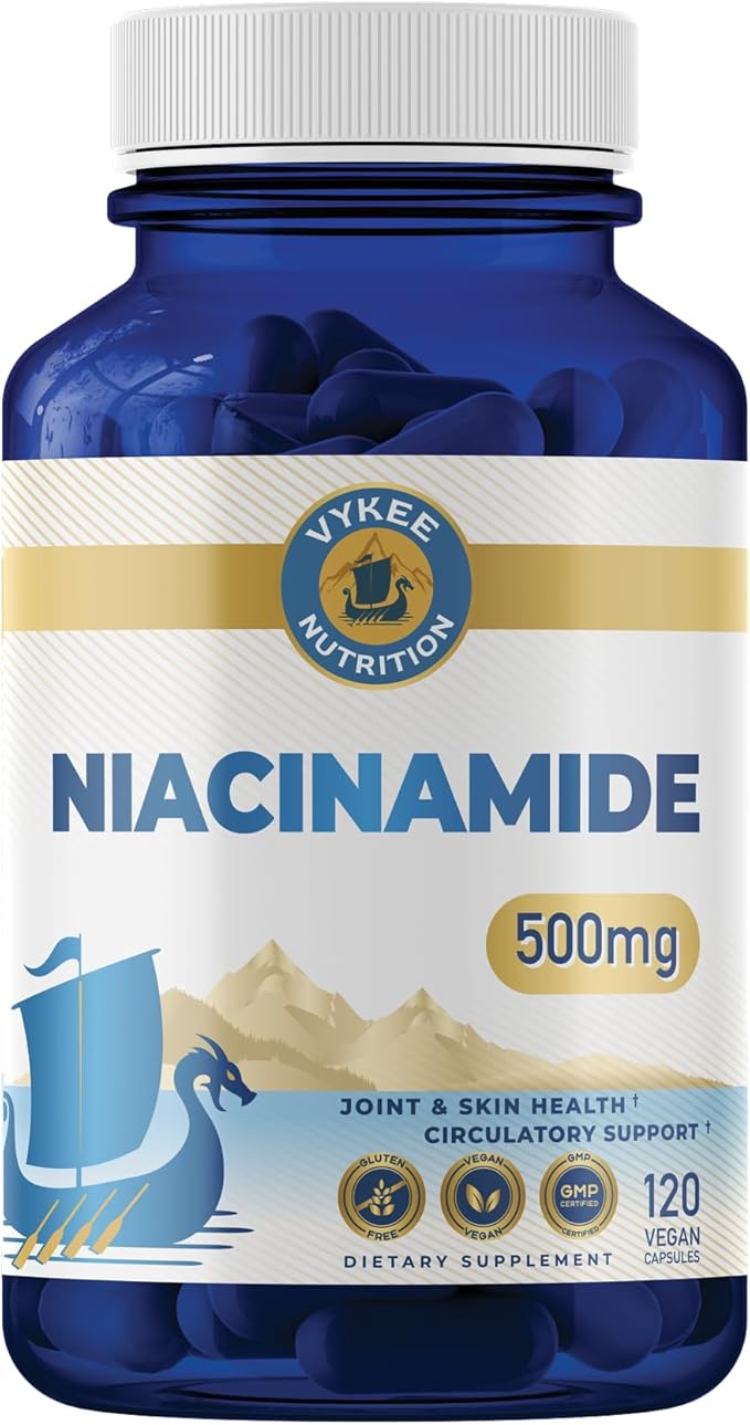 Niacinamide Capsules – 500mg High-Potency Vitamin B3 | Vegan, Non-GMO | Supports Energy Metabolism, Skin Health & Cellular Repair | 120 Capsules