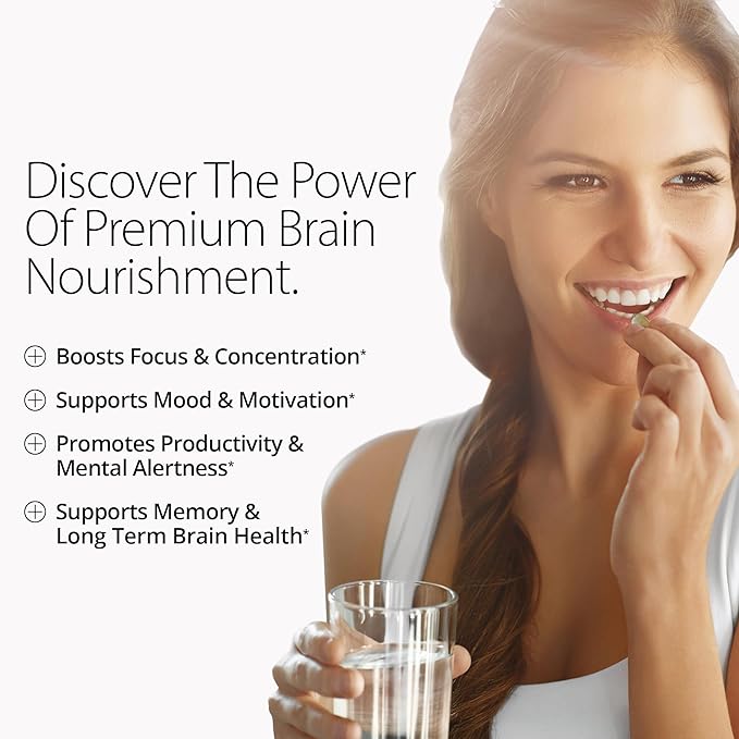 QUALIA MIND (Caffeine Free) | The Ultimate Blend For Brain Health* | Doctor-Formulated Nootropic To Fuel Focus & Concentration* | Supports Long Term Brain Health| Maintain Drive & Productivity