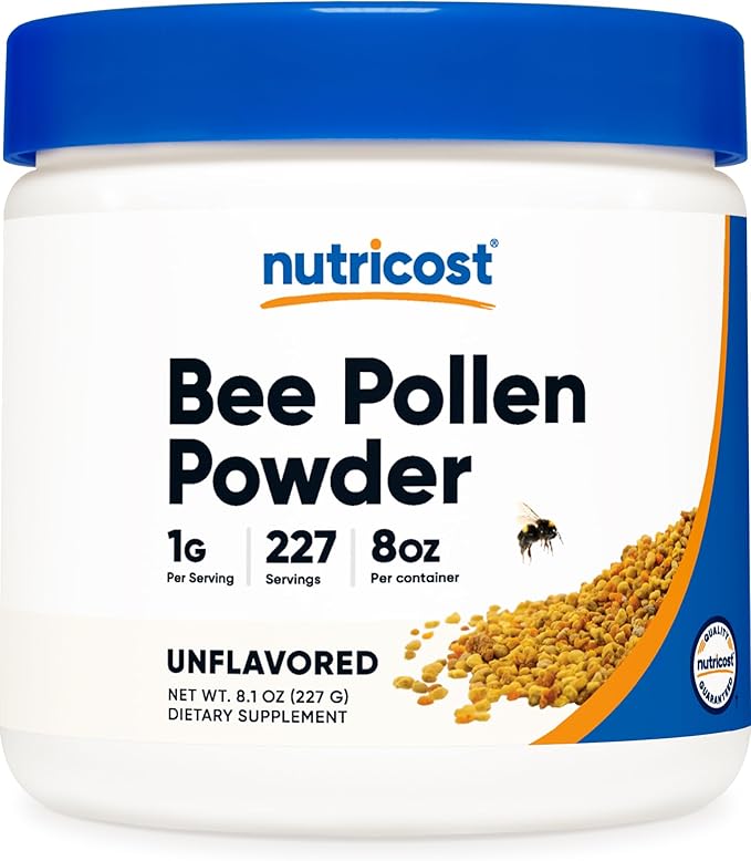 Nutricost Bee Pollen Powder (8 oz) (Unflavored) - 227 Servings, Gluten Free, Non-GMO, Vegetarian Dietary Supplement