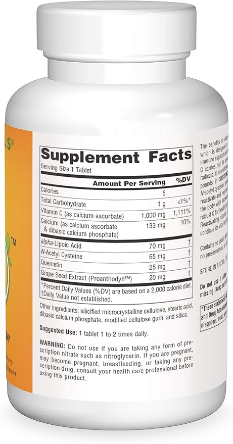 Source Naturals Systemic C, 1000mg - 200 Tablets