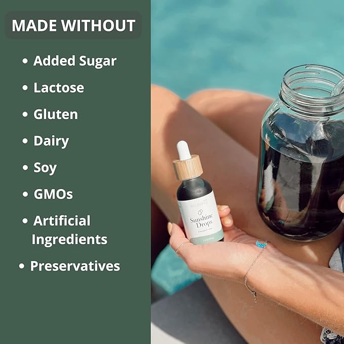 Philosophie Liquid Chlorophyll Sunshine Drops for Water | Organic Chlorophyll Drops with Mint for Detox, Internal Deodorant & Energy Boost | Natural Vegan Supplement, Non-GMO, 2oz