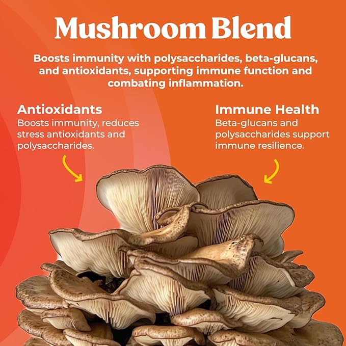 Super Shield Gummies - Mushroom Supplement for Immune Support - Maitake Mushrooms, Bovine Colostrum, Immune Boost, Beta-Glucans - Immune Support (30 Mushroom Gummies)