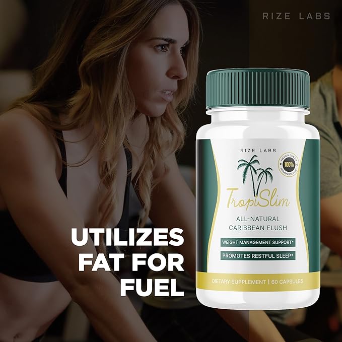 (Official 2 Pack) Tropislim, Tropislim All Natural Caribbean Flush, Weight Loss Supplement, Tropislim Slimming Capsules for Women, Healthy Lifestyle + Leaner Physique, Tropical Reviews (120 Capsules)