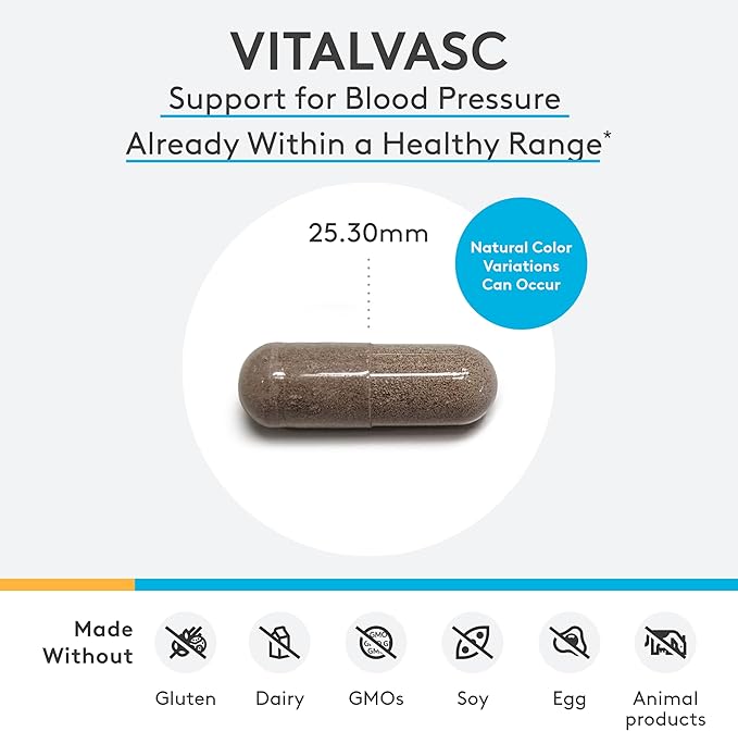 XYMOGEN VitalVasc - Grape Seed & Olive Leaf Extract Capsules -Supplements with Antioxidant Support - Gluten Free, Vegan + Non GMO (60 Caps)
