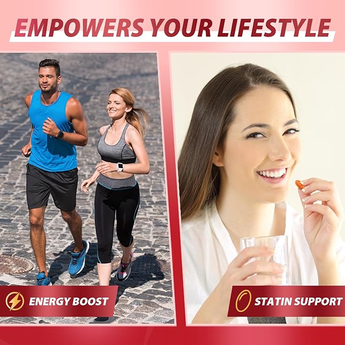 CoQ10-400mg-Softgels with PQQ, BioPerine & Omega-3, Coenzyme Q10(Ubiquinone) Supplement for High-Absorption, Powerful-Antioxidant, Support Heart & Energy-Production, 120 Servings