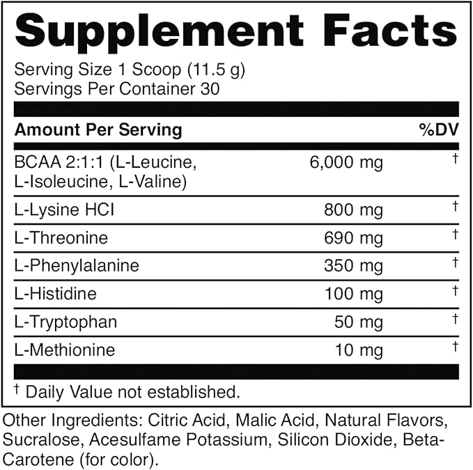 Bucked Up Essential Amino Acids - EAA Powder - Easy Mix, Non Clumping Formula - for Pre/Intra Workout - Pina Colada Flavor - 30 Servings - 11.6 oz