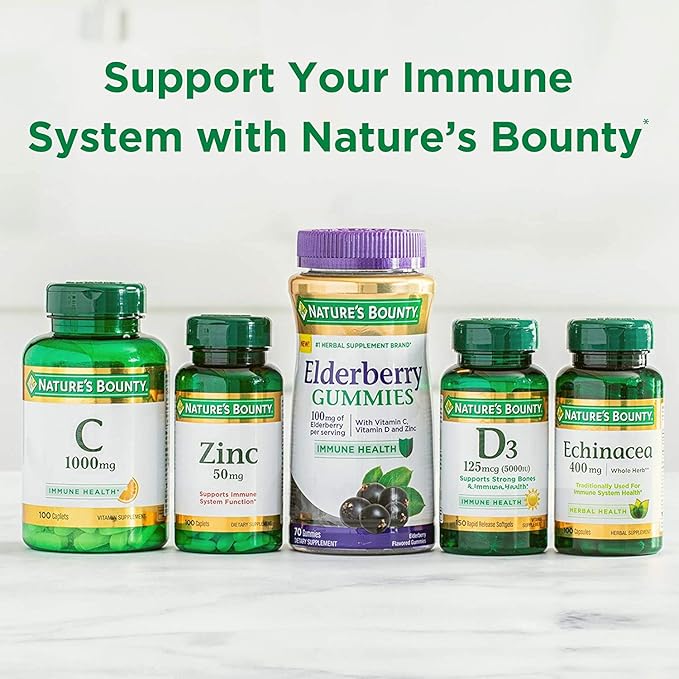 Nature's Bounty, Vitamin D3 Vitamin Supplement, Supports Immune System and Bone Health, 1000IU, 120 Softgels (Pack of 3)