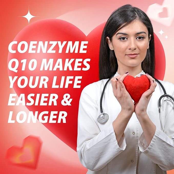 CoQ10-400mg-Softgels with PQQ, BioPerine & Omega-3, Coenzyme Q10(Ubiquinone) Supplement for High-Absorption, Powerful-Antioxidant, Support Heart & Energy-Production, 120 Servings